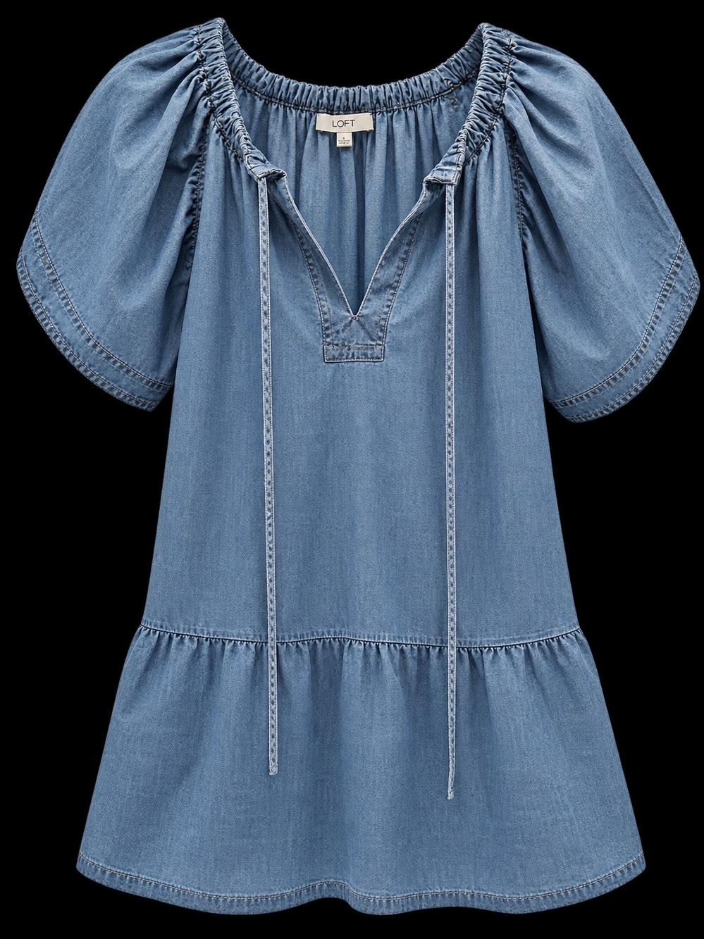 Joe's Jeans Light Blue Denim Peasant Top